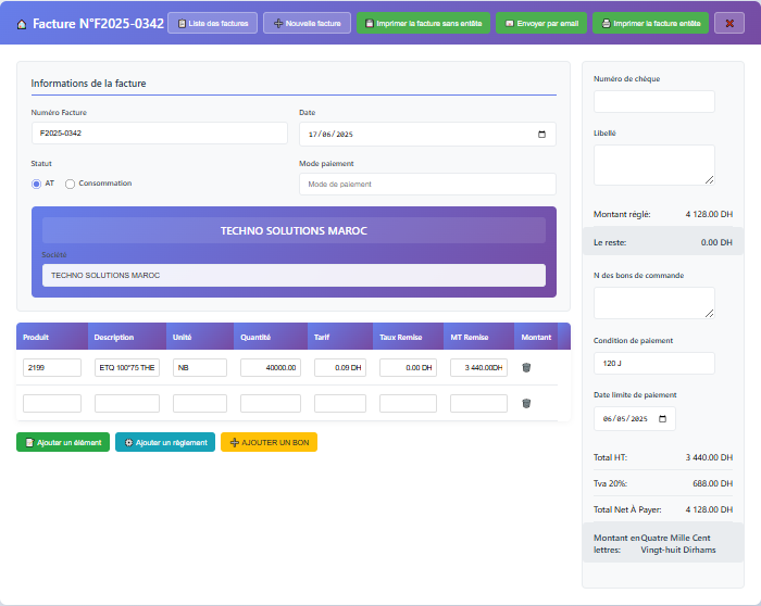 Logiciel de gestion import et Export